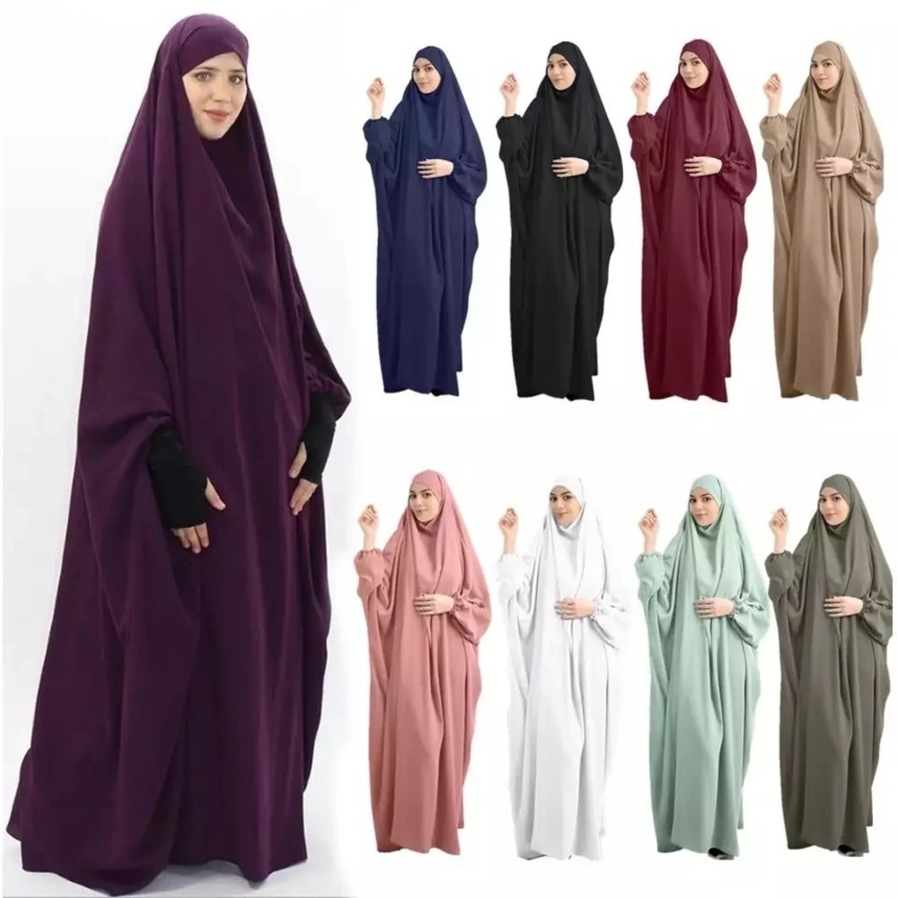 One piece overhead khimar abaya dress Muslim prayer dress Islamic - Picture 4 of 4